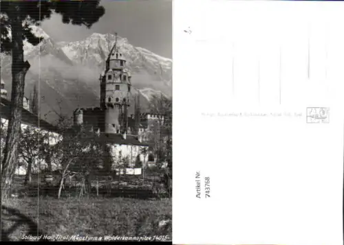 743768 Foto AK Hall in Tirol Münzturm m. Walderkammspitze