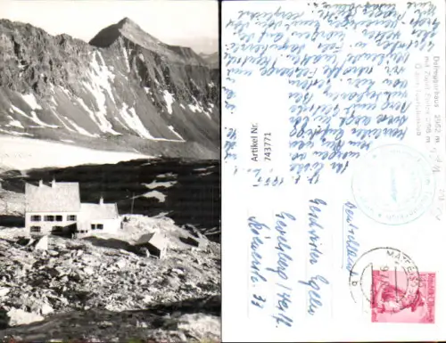 743771 Foto AK Defreggerhaus mit Zopet Spitze Prägraten am Großvenediger
