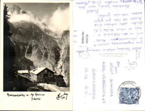 743776 Foto AK Grawand Hütte Mayrhofen Zillertal Gr. Greiner pub Hruschka 766