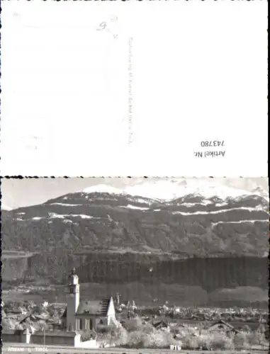 743780 Foto AK Absam i. Tirol Hall i. Tirol Ansicht m. Kirche Friedhof