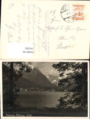 743782 Foto AK Achensee Pertisau Bäume i. Vordergrund