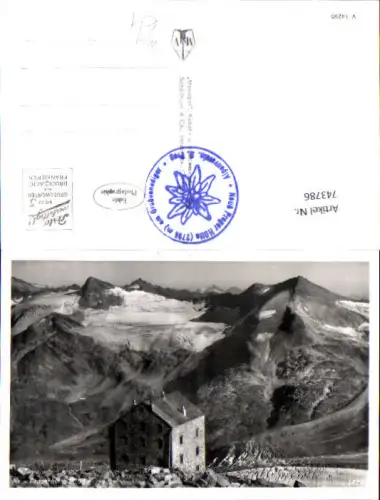 743786 Foto AK Neue Pragerhütte m. Schlatenkees Matrei in Osttirol