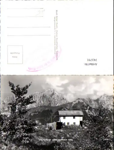 743791 Foto AK Rauthhütte Leutasch Tirol
