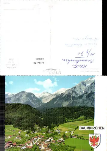743811 Fliegeraufnahme Baumkirchen mit Bettelwurf pub Alpine Luftbild FÖ 55890