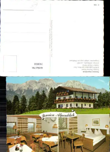 743818 Mehrbild AK Judenstein b. Rinn Tirol Pension Alpenblick Gaststube Zimmer