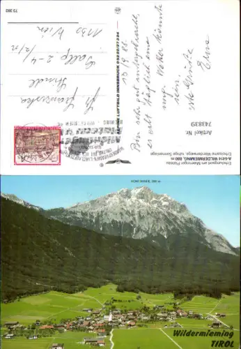 743839 Fliegeraufnahme Wildermieming Tirol pub Alpine Luftbild 73392