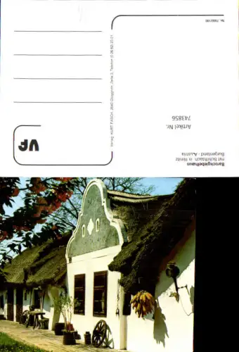743856 Barockgiebelhaus Illmitz Seewinkel Burgenland Schilfdach