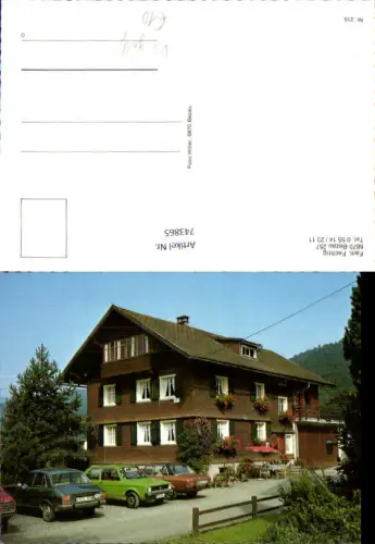 743865 Bezau Fam. Fechtig Pension VW Golf