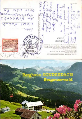743867 Bezau Gasthaus Pension Berghaus Sonderdach