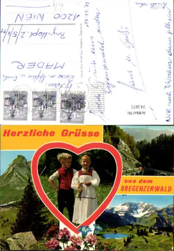 743871 Mehrbild AK Bregenzerwald Kinder in Tracht
