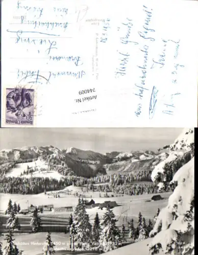 744009 Skihütten Hinteralm Hohe Veitsch Mürzzuschlag Hüttenstempel n. Liesing Brauerei