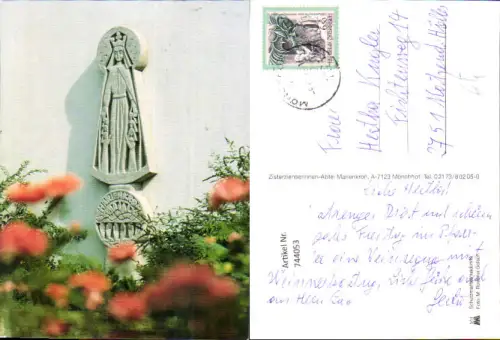 744053 Mairenkron Mönchhof Zisterzienserinnen-Abtei Schutzmantelmadonna
