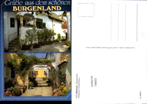 744055 Mehrbild AK Mörbisch Hofgasse Heimathaus