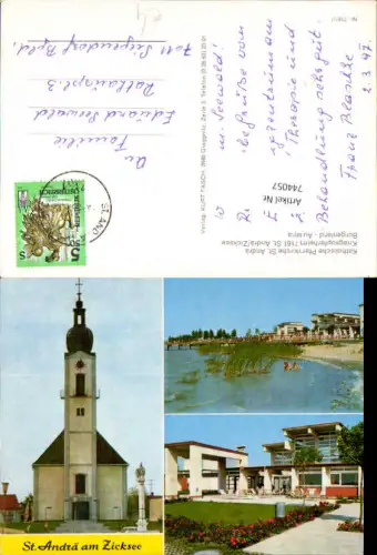 744057 Mehrbild AK Sankt Andrä am Zicksee Kath. Pfarrkirche Kriegsopferheim