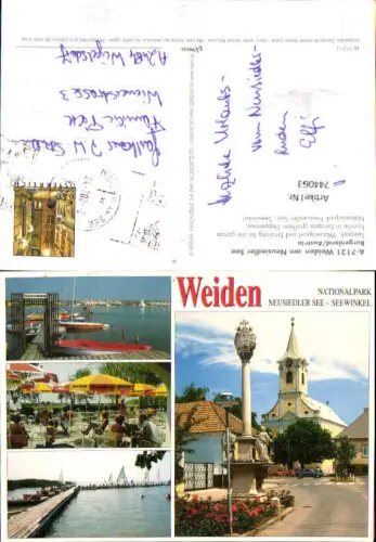 744063 Mehrbild AK Weiden a. Neusiedlersee Seepark Badesteg Dorfpartie