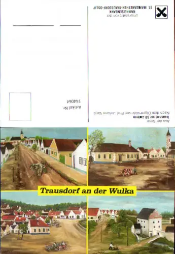 744064 Mehrbild AK nacht Ölgemälde Johann Varju Trausdorf vor 50 Jahren