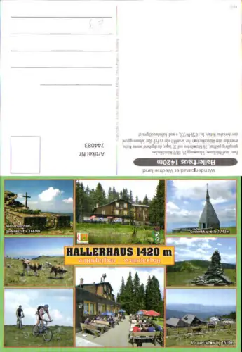 744083 Mehrbild AK Hallerhaus Schaueregg Mönichkirchen Gedenkkapelle Gastgarten