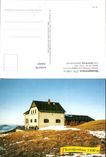 744084 Reisalpenhaus Hohenberg Lilienfeld Niederösterreich