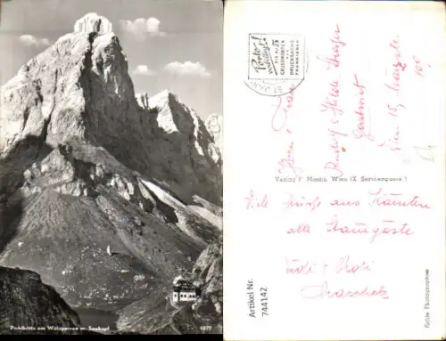 744142 Foto AK Pichlhütte a. Wolayersee m. Seekopf Tangern Kötschach-Mauthen