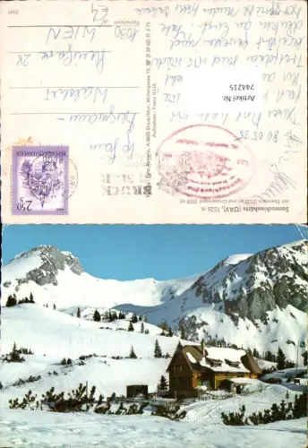 744215 Sonnschienhütte m. Ebenstein u. Graserwand Winter Tragöß-Sankt Katharein