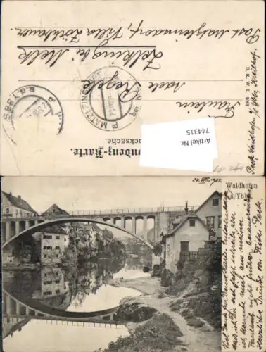 744315 Waidhofen an der Ybbs Zell m. Brücke gel Zelking Melk Matzleinsdorf
