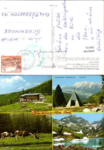 739713 Mehrbild AK Haus im Ennstal Kaiblingalm Hauser Kaibling Hund Kühe Rinder Maralmsee