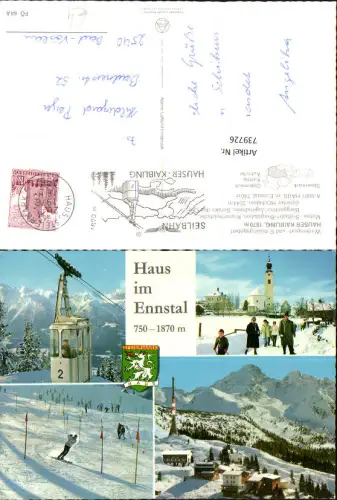 739726 Mehrbild AK Haus im Ennstal Hauser Kaibling Seilbahn Bergstation Krummholzhütte Sendemast Wintersport