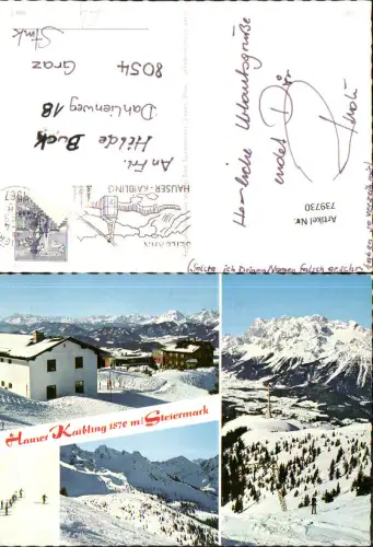 739730 Mehrbild AK Haus im Ennstal Hauser Kaibling Krummholzhütte Wintersport Sendemast
