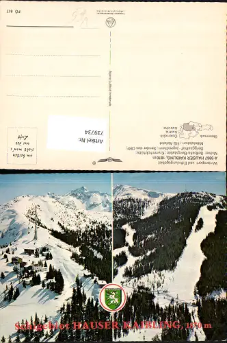 739734 Mehrbild AK Haus im Ennstal Hauser Kaibling Wintersport Sendemast FIS-Abfahrt pub Alpine Luftbild FÖ 617