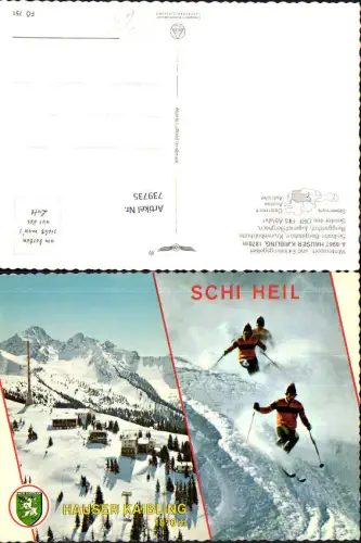 739735 Mehrbild AK Haus im Ennstal Hauser Kaibling Sendemast Wintersport Skifahren pub Alpine Luftbild FÖ 751