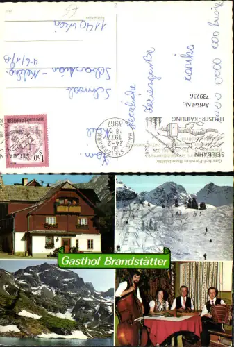 739736 Mehrbild AK Haus im Ennstal Gasthof Brandstätter Wintersport Musik