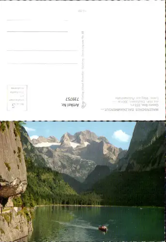 739757 Gosausee mit Dachstein Gosau Salzkammergut Boot Weg zur Adamekhütte