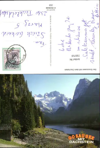 739759 Gosausee mit Dachstein Gosau Hütte am Ufer