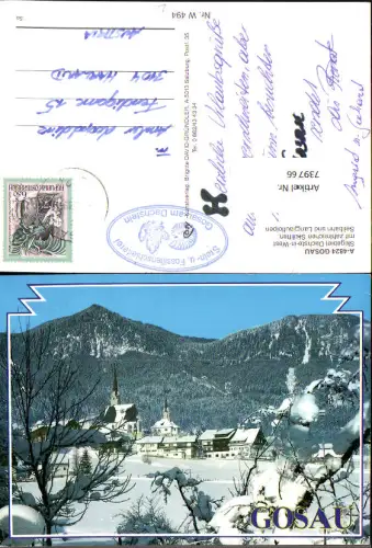 739766 Gosau Ansicht im Winter Kirche