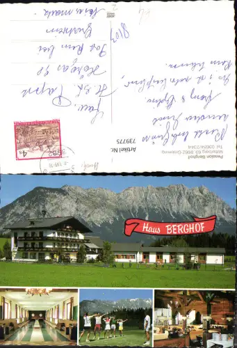 739775 Mehrbild AK Gröbming Haus Berghof Kegelbahn Tennis Gaststube