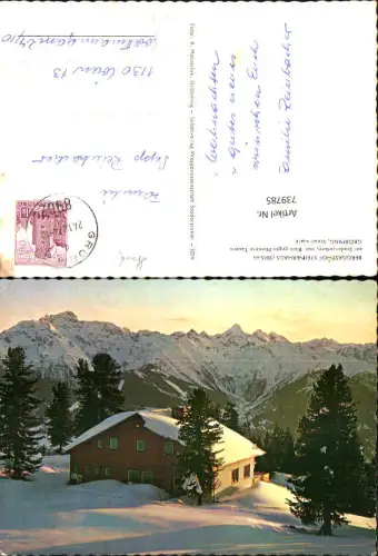 739785 Gröbming Berggasthof Steinerhaus a. Stoderzinken m. Blick geg. Niedere Tauern im Winter