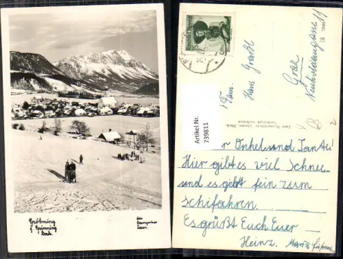 739811 Foto AK Gröbming g. Grimming Wintersport Schlepplift pub Foto Baumgartner Liezen