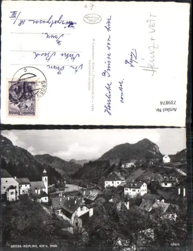 739874 Foto AK Großreifling Gemeinde Landl Ansicht m. Kirche