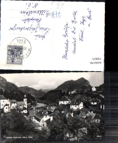 739875 Foto AK Großreifling Gemeinde Landl Ansicht m. Kirche