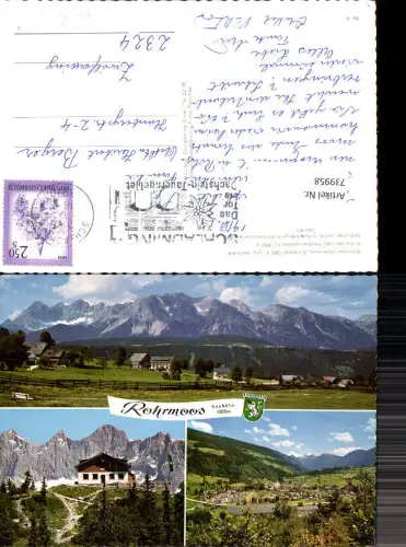 739958 Rohrmoos Schladming geg. Dachstein Hochwurzenhütte Blick geg. Tauern