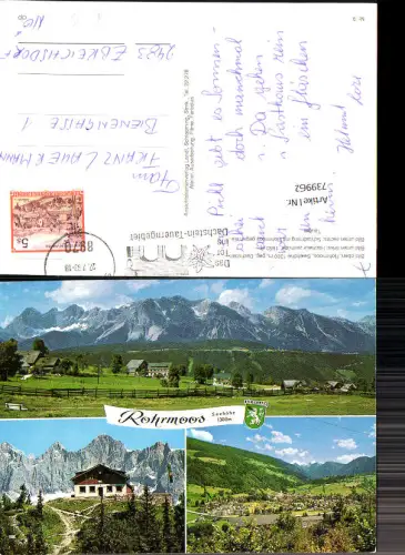 739962 Rohrmoos Schladming Hochwurzenhütte Blick geg. d. Tauern