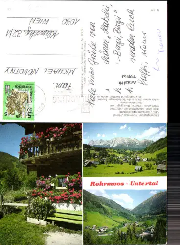 739963 Rohrmoos Schladming Untertal Altes Bauernhaus Blick geg. Dachstein