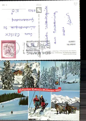739970 Rohrmoos Schladming Hochwurzen Wintersport Pferdeschlitten Skilift