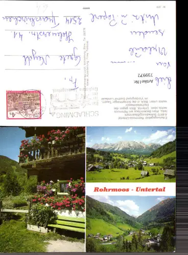 739972 Rohrmoos Schladming Untertal Altes Bauernhaus Blick geg. Dachstein