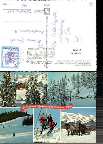 739974 Mehrbild AK Rohrmoos Schladming Hochwurzen Wintersport Pferdeschlitten Skilift