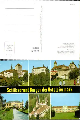 739993 Mehrbild AK Schloss Neuberg b. Hartberg Riegersburg Schloss Herberstein