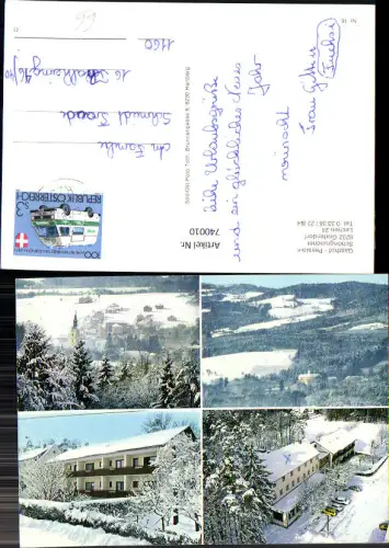 740010 Mehrbild AK Grafendorf Gasthof Pension Schöngrundner im Winter
