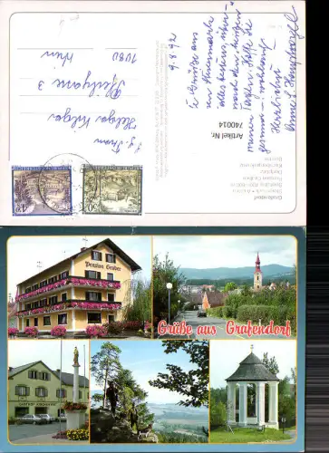 740014 Mehrbild AK Grafendorf Pension Gruber Dorfplatz Kirchbergerkreuz Beistein