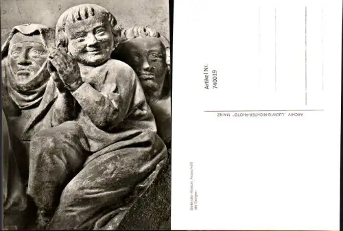 740019 Mainz Dommuseum Betender Knabe Ausschnitt die Seligen Relief Stein Religion