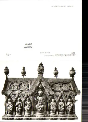 740026 Marburg Elisabethkirche Elisabethschrein Christusseite Detailansicht Religion